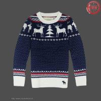 heren abercrombie and fitch crewneck truien blauw wit rood pattern Originele Sale nb97b376